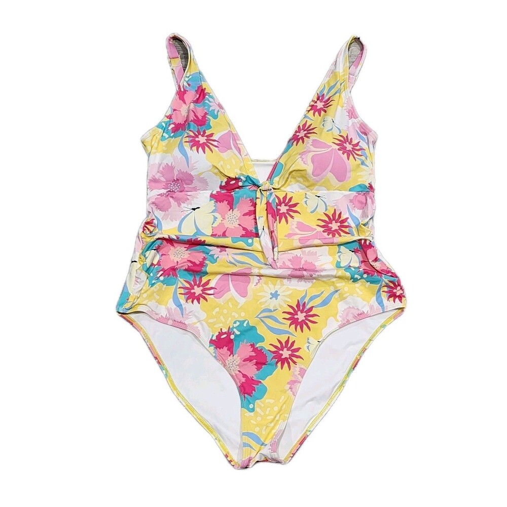 Nicole Miller Studio Floral One-Piece Swimsuit Sizes XXL